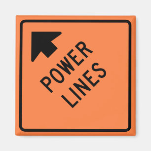 Power zeichnet Bau-Zonen-Landstraßen-Zeichen Magnet