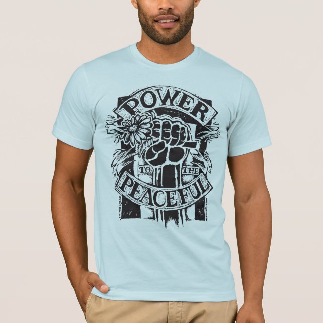 Power zu dem friedlichen T-Shirt (Vorderseite)