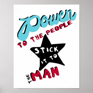 Power zu den Leuten Poster