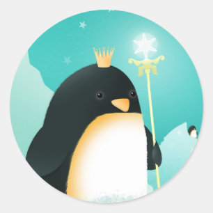 Power zu den Penguins - Kaiseraufkleber Runder Aufkleber