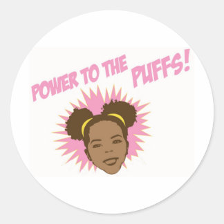 Power zu den "Puffs Stickers" Runder Aufkleber
