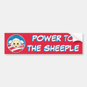 Power zum Sheeple (Obama) Autoaufkleber