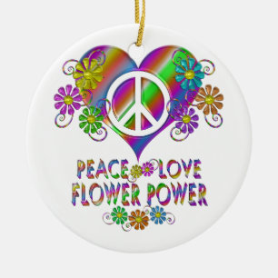 Power zur Blume der Liebe Keramik Ornament