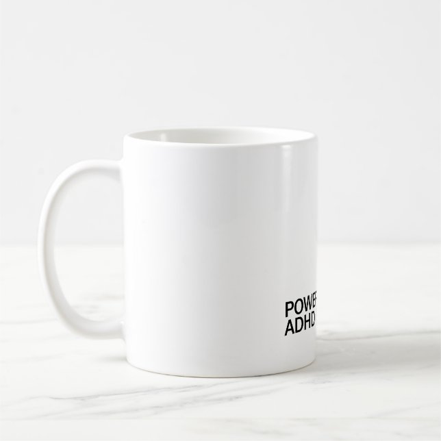 Powered By ADHD & Elvanse Kaffeetasse (Links)