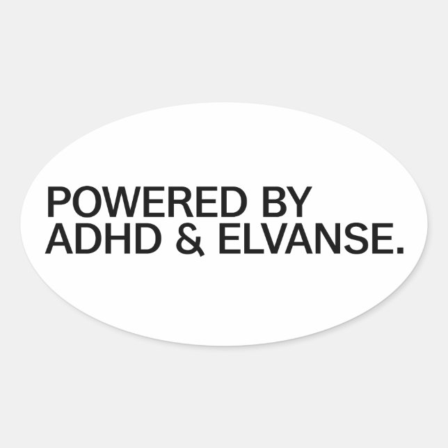  Powered By ADHD & Elvanse  | Sticker (Vorderseite)