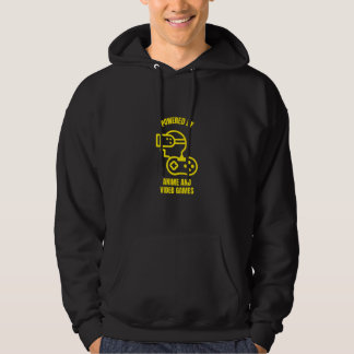 Powered by anime and video games funny gaming game hoodie