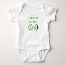 Powered by Avocados - Cooles Veganes Baby Shirt