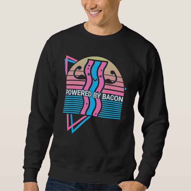 Powered By Bacon Powered By Bacon Retro Sweatshirt (Vorderseite)