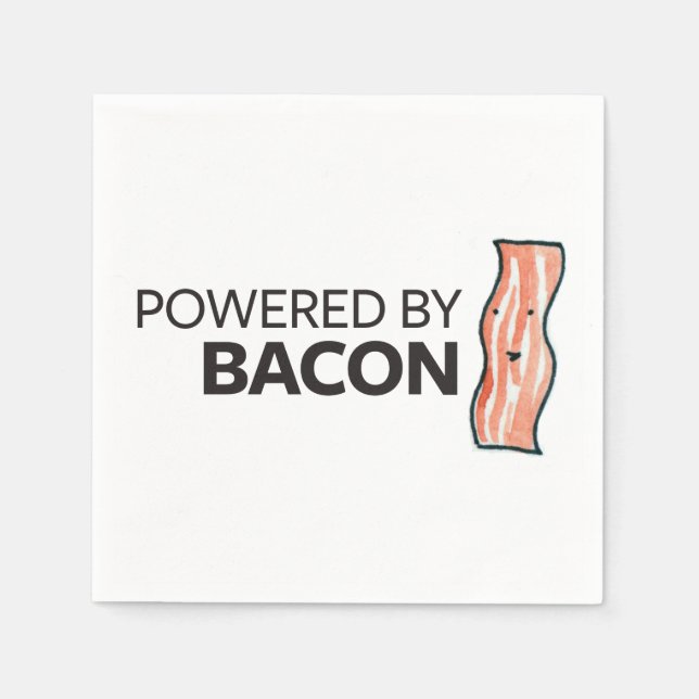 Powered by Bacon Serviette (Vorderseite)