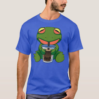 Powered by Boba Drink Frog Funny Women Liebe Boba T-Shirt
