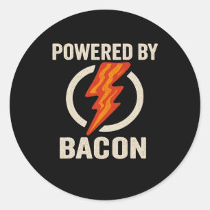 Powered by Bycon Funny Meat Lover Grillen Grill Ca Runder Aufkleber