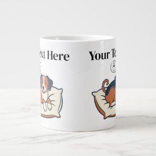 Powered by Coffee & Dog Dreams Jumbo-Tasse