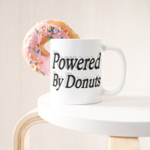 Powered by Donuts Zitat schwarzen Halbtext