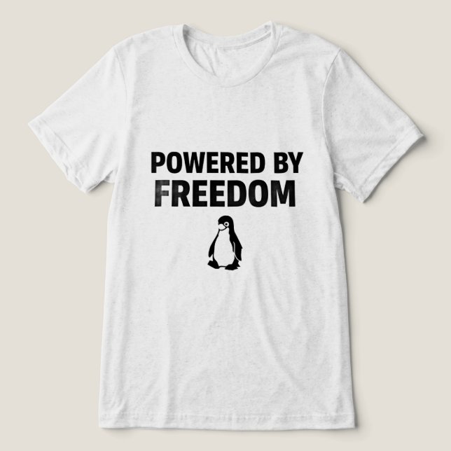 Powered By Freedom Tri-Blend Shirt (Design Vorderseite)