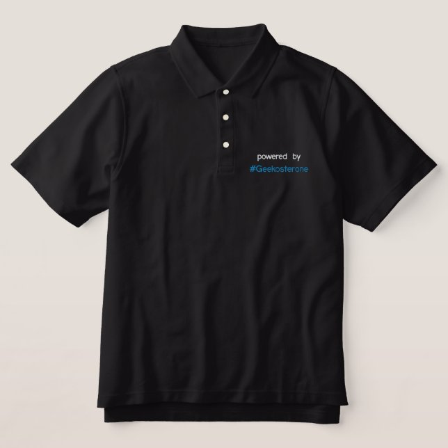 powered by #Geekosterone Polo (Design Vorderseite)