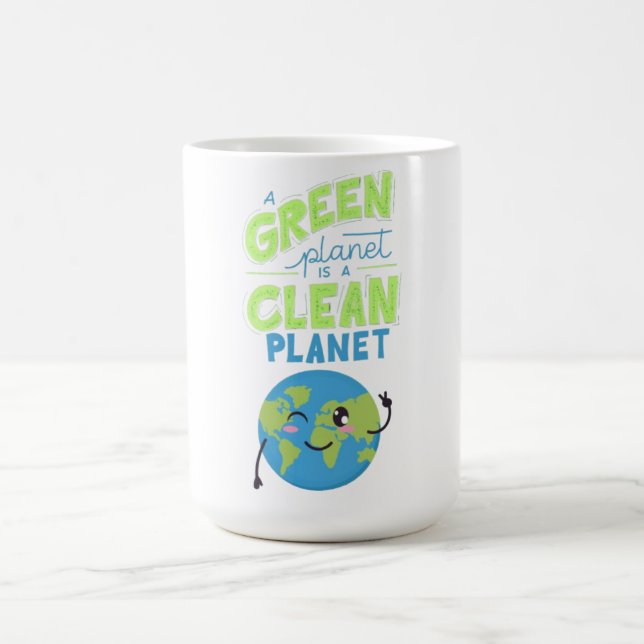 Powered by Green: Thrive with Nature" Kaffeetasse (Mittel)