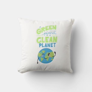 Powered by Green: Thrive with Nature" Kissen