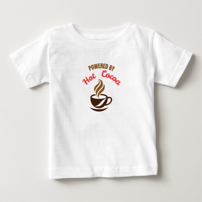 Powered by Hot Cocoa Baby T-shirt (Vorderseite)