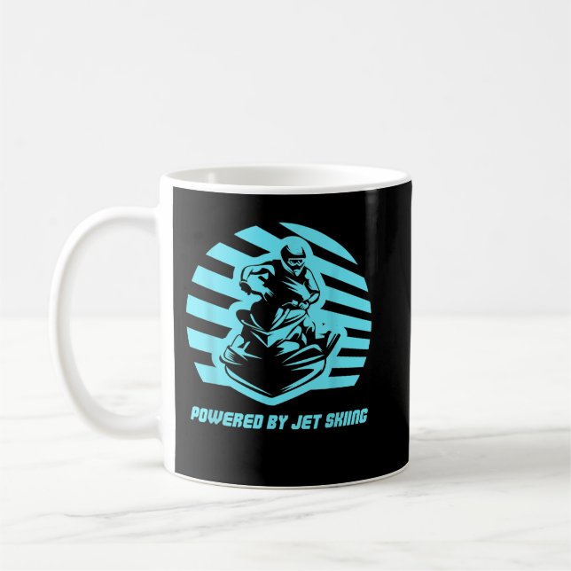 Powered by Jet Skiing - Funny Beach Jet Ski Jet Sk Kaffeetasse (Links)