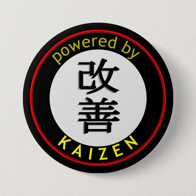 Powered by Kaizen Button (Vorderseite)