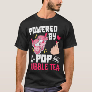Powered by KAnd Bubble Tea Niedlich Kpop Music Lov T-Shirt