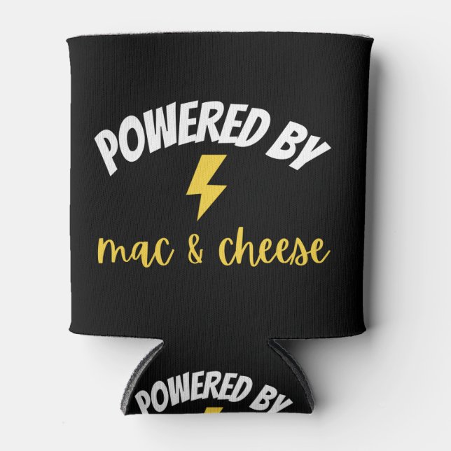 Powered by Mac und Cheese Dosenkühler (Vorderseite)
