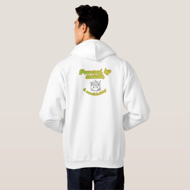 Powered by Matcha & Overthinking | Cozy Hoodie  (Schwarz voll)