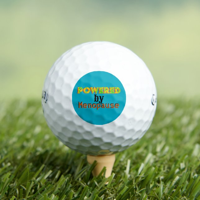 Powered by Menopause 3 Golfball (Insitu T-Shirt)