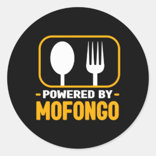 Powered by Mofongo Gu Spaß Puerto Rico Food Runder Aufkleber