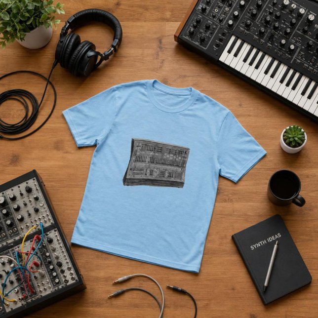 Powered by Oscillators – Patchable Analog Synth T-Shirt (Von Creator hochgeladen)