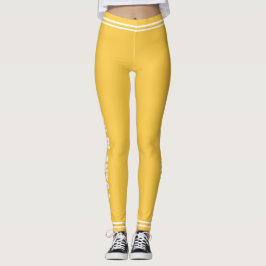 Powered by Pflanze Vegan hellgelb minimal Leggings