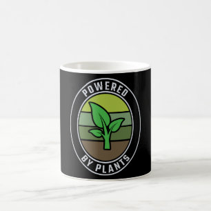 Powered by Pflanze Vegetarian Vegan Kaffeetasse