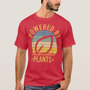 Powered by Pflanze Vegetarian Vegan Workout Pflanz T-Shirt