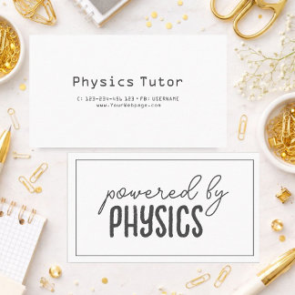 Powered by physics, private lessons visitenkarte