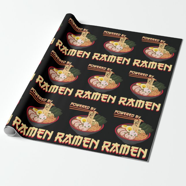 Powered by Ramen Japanisch Anime Noodles Geschenkpapier (Ungerollt)