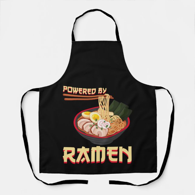 Powered by Ramen Japanisch Anime Noodles Schürze (Vorderseite)