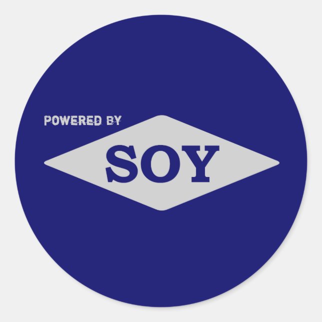 Powered by Soy Aufkleber (Vorderseite)