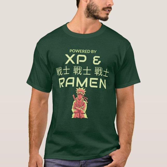 Powered By XP & Ramen T-Shirt (Vorderseite)
