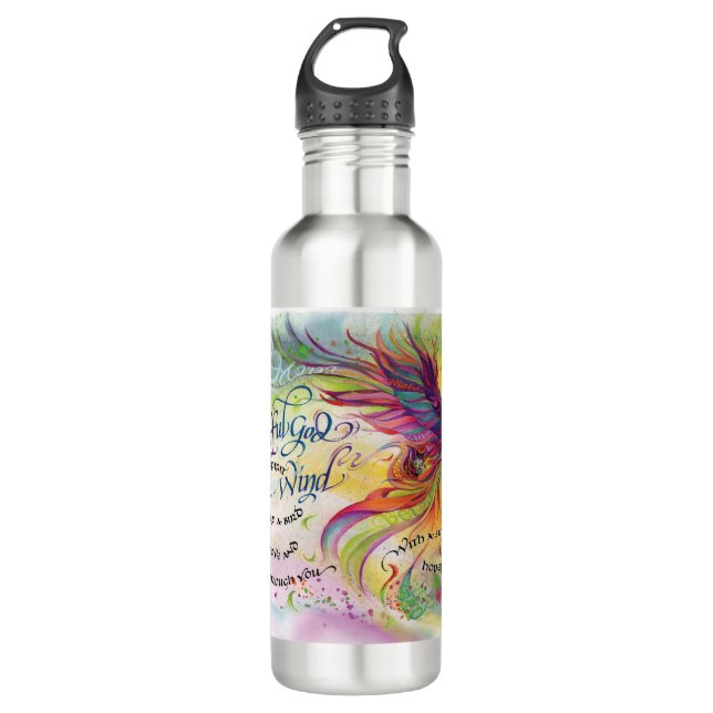 Powered God Water Flasche Edelstahlflasche (Vorderseite)