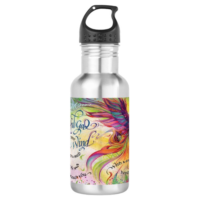 Powered God Water Flasche Edelstahlflasche (Vorderseite)