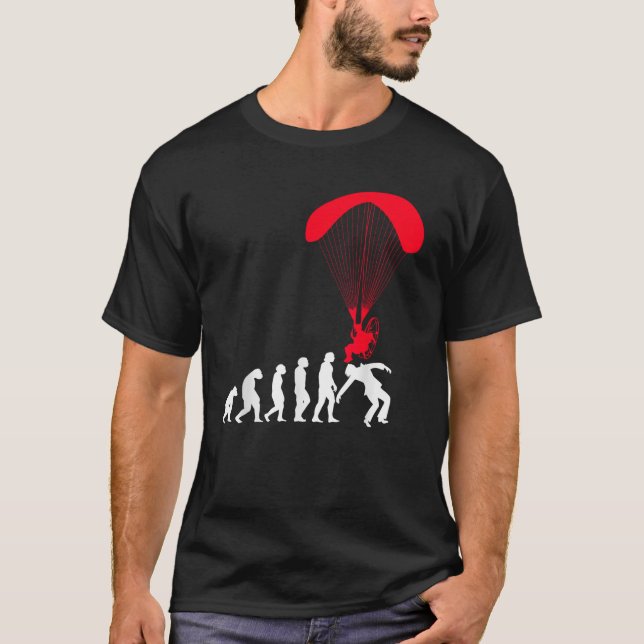 Powered Paramotor Funny Paragliding Evolution Para T-Shirt (Vorderseite)