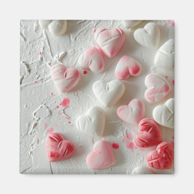 Powered Sugar Sour Heart Candy Magnet (Vorne)