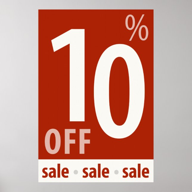 Powerful 10% OFF Sale - Retail Sales Poster (Vorne)