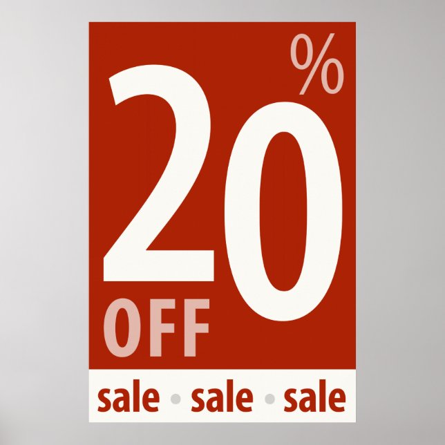 Powerful 20% OFF Sale - Retail Sales Poster (Vorne)