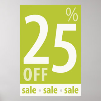 Powerful 25% OFF Sale - Retail Sales Poster
