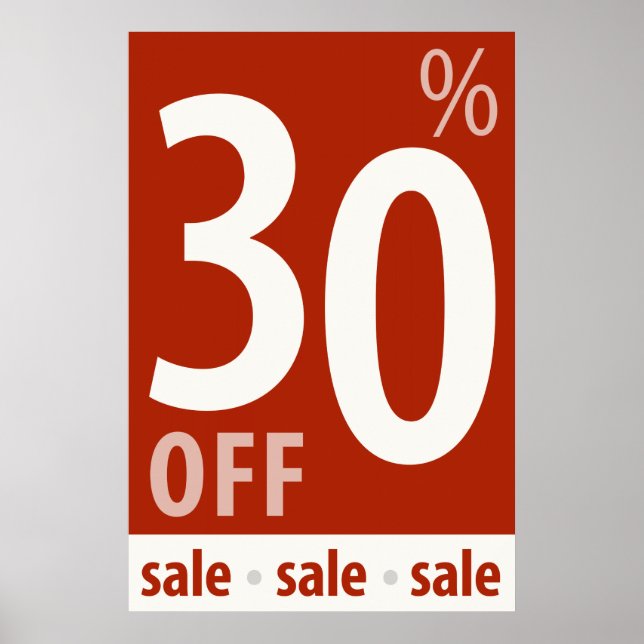 Powerful 30% OFF Sale - Retail Sales Poster (Vorne)