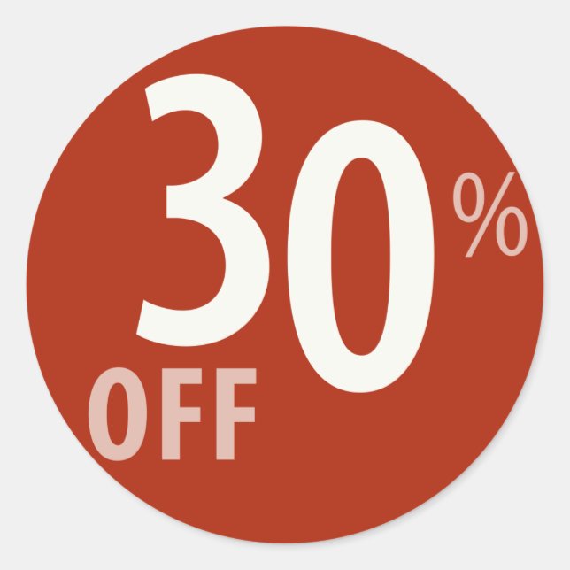 Powerful 30% OFF Sale-Zeichen - Aufkleber (Vorderseite)