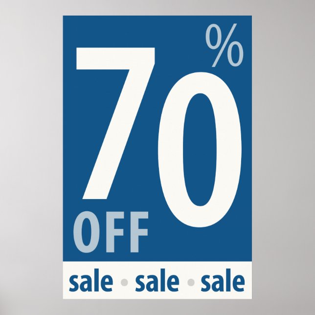 Powerful 70% OFF Sign - Retail Sales Poster (Vorne)