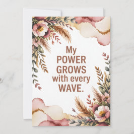 Powerful Birth Wave Affirmation Art Feiertagskarte