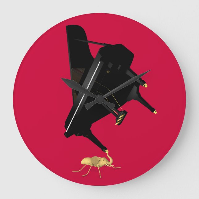 Powerful Eleph-Ant Große Wanduhr (Vorderseite)